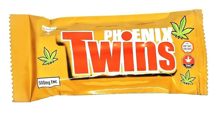 Twins 500 mg THC chocolate bar - Phoenix 710